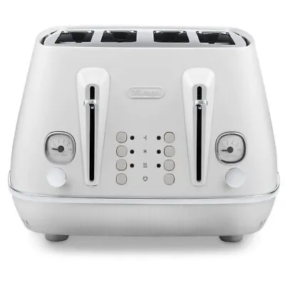 NEW DeLonghi Distinta Moments Four Slice Toaster Sunshine White CTIN4003W • $229