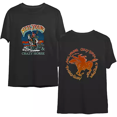 Neil Young And Crazy Horse T-Shirt Black Double Side • $21.99