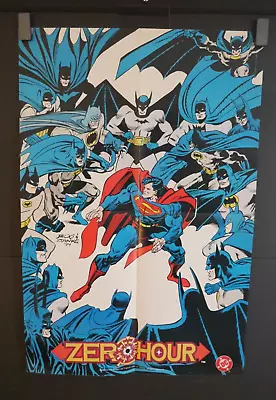 DC Batman And Superman Zero Hour Reversible 1994 19  X 28  Promo Poster • $9.99