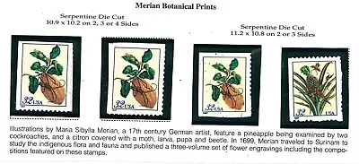 US Scott # 3126 3127 3128 & 3129 /1997 Set Of Singles Merian Botanical • $6.16