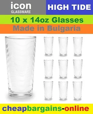 10pc CIRCLEWARE ICON DRINKING GLASS SET HIGH TIDE GLASS BEVERAGE SET GLASSWARE • $19.99