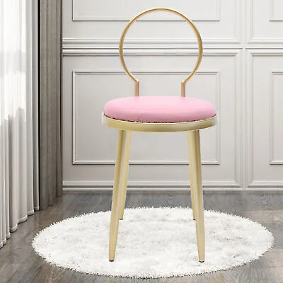 Vanity Makeup Dressing Stool Bench Chair With Back Home Decorators Pink USA • $49.40