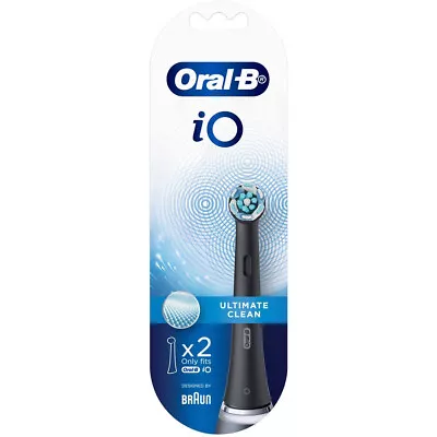 $35 • Buy Oral-B IO Ultimate Clean Replacement Brush Heads Black 2 Counts