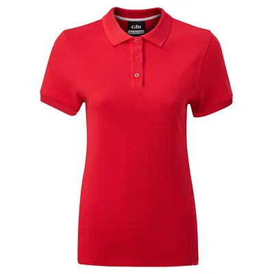 £10 • Buy Gill Woman's Classic Polo Button Shirt Red Size10 RRP £40 (654)