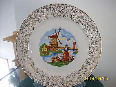 Holland Dutch Girl  Windmill W/Filgree Pattern Discontinued Stetson Plate 004 • $29.99