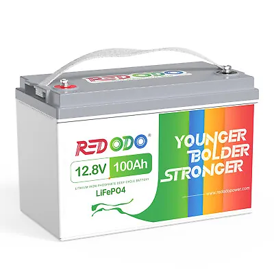 Redodo Lithium Battery 12V 100Ah LiFePO4 For RV Off-grid Solar Trolling Motor • $183.99