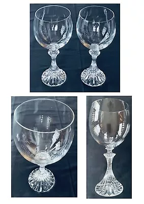VINTAGE Mikasa Crystal Wine Glasses 12 Oz. THE RITZ Clear 2-Piece Set • $26.88