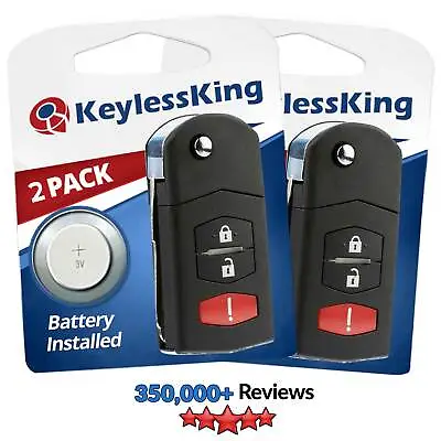 2 Keyless Entry Remote Car Flip Key Fob For Mazda MPV MX-5 Miata OUCG8D-335A-A • $69.95