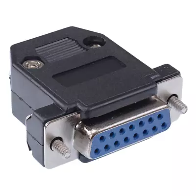 15 Way DB15 D Sub Connector Female Socket With Black Hood Cover • £2.99