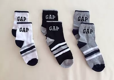 Pack Of 3 Pairs NEW Baby Gap Boys Athletic Logo Socks  ** Fits 3-5 Years • £5.31