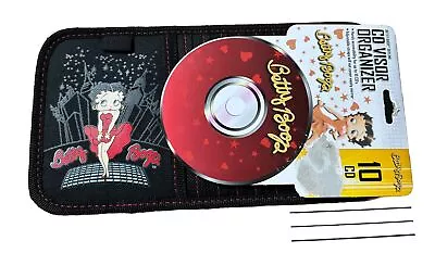 Betty Boop CD Visor 10 CD DVD Case Storage Holder Disc Organizer  Fit Black • $19.85