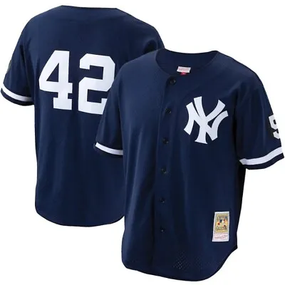 Mitchell & Ness NY Yankees #42 Baseball Jersey New Mens X-SMALL $130 • $39.99