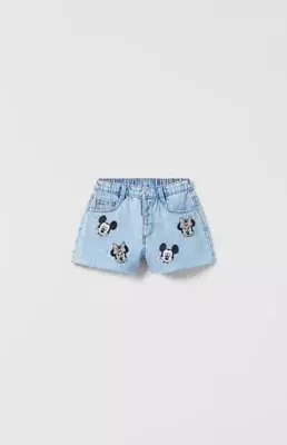 NWT Zara Mickey And Minnie Mouse Jean Dress Set Packet And Mini Short • $20.99