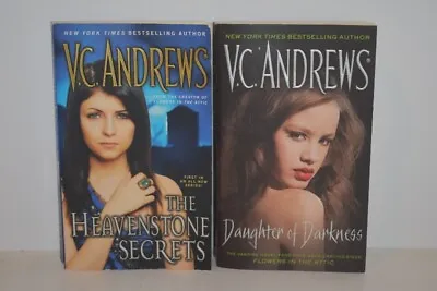 $2.36 • Buy 2 V. C. ANDREWS - DAUGHTER OF DARKNESS & THE HEAVENSTONE SECRETS - BOTH 1st