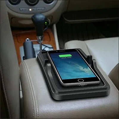 Wireless Charger Car Dashboard Phone Holder Mat For IPhone 13 14 Samsung S21 S23 • £10.49