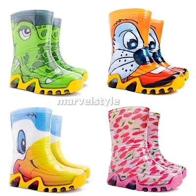 £9.84 • Buy BABY BOYS & GIRLS WELLINGTON BOOTS WELLIES RAINY BOOTS UK Size 3-11 / EUR 20-29