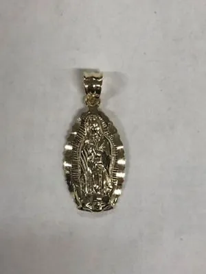 10k Solid Yellow Gold Our Lady Of Guadalupe Pendent • $57.99