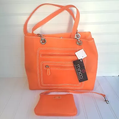 Minicci Jelly Purse Hand Bag Orange NWT NOS Beach Casual With Coin Clutch • $13.48