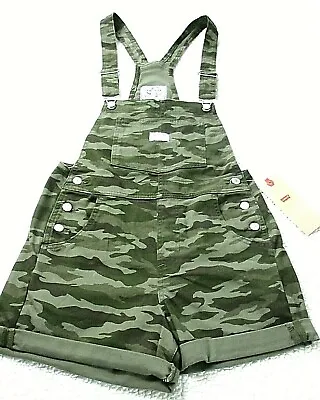 $42.53 • Buy Levi's Strauss Women's Two Horse Camo Overall Shorts Jumpsuit NWT Free Ship