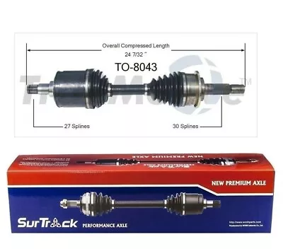 For Toyota 4Runner Tacoma 4WD 95-04 Front Left/Right Axle Shaft SurTrack TO8043 • $75.12