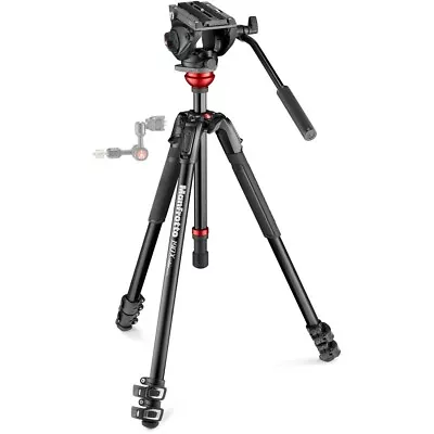 Manfrotto 500 Video Fluid Head Kit With 190X Tripod And Leveling Center Column • $389