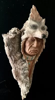 VTG Mill Creek Studio’s LONE WOLF Wall Sculpture #3007 Native American Indian • $19.99