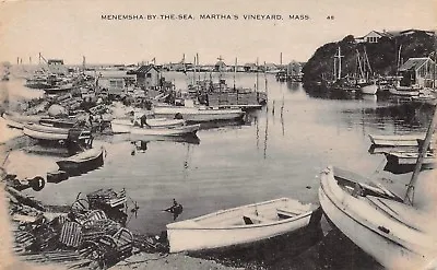 Menemsha By The Sea Fishing Boats In Harbor Martha’s VineyardMA Vtg Postcard  • $12.50