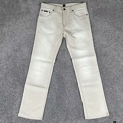 Hugo Boss Jeans Men’s 34x32 Patina Beige Maine Regular Fit Denim Preppy Casual • $32.88