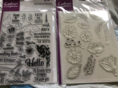 £3 • Buy Crafters Companion Sweet Floral & Floral Fusion Stamps Bundle