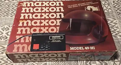 Vintage Maxon 49-HI FM 2-Way Helmet Radio Channel B Rider Passenger Com • $29.99