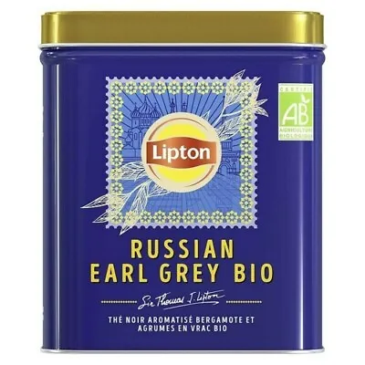 Lipton Russian Earl Grey Bio Loose Tea 150g Tin Free UK Delivery • £19.99
