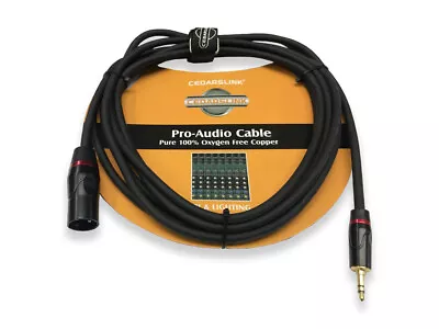 One XLR Cable Male To 3.5mm Male Aux Mini Jack Stereo (XLR To 3.5mm Cable) 12ft  • $19.99