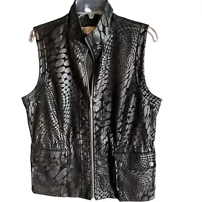 Erin London Vest Black Size PL? Full Front Zip Pockets Womens • $17.95