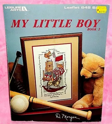 Leisure Arts My Little Boy Book 2 Cross Stitch Chart Leaflet Rocking Horse Bear • $6.15