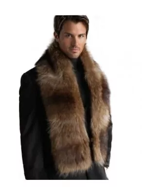 Men's New   Raccoon Fur Wrap Scarf Collar • $140