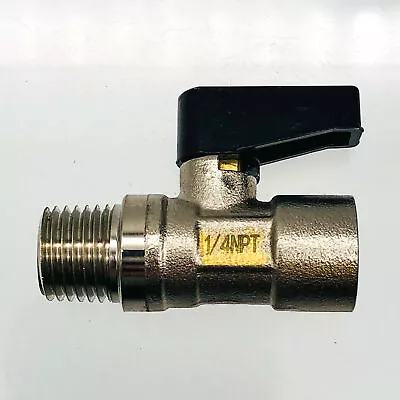 1x Mini Ball Valve 1/4  Pipe Standard Brass 250 PSI CWP Lever Handle Female NPT • $11.69