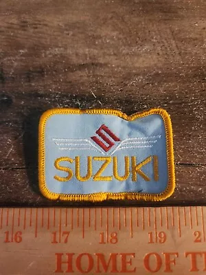 Vintage Suzuki Sew On Embroidered Patch Rectangular FREE SHIPPING • $4.46