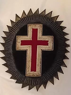 Masonic Knights Templar Chapeau Rosette Commandry Cross Mylar Patch Uniform Hat • $14.99