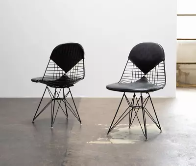 Pair Eames Sidechairs Wire Chair Herman Miller Mid Century Bikini 50er • £1026.48