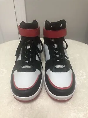 RBX Athletic High Top Sneakers With Ankle Strap Size 12 EF5584 White/Black/Red • $25