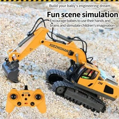 1:20 Crawler Alloy Excavator Digger Electric Toys Gift RC Remote Control For Boy • $67.36