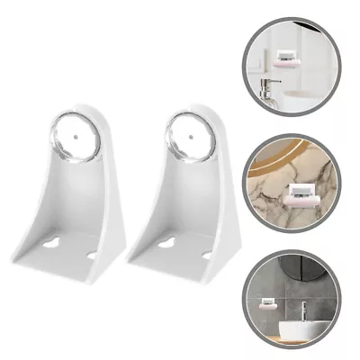 2pcs Bathroom Magnetic Soap Holder Wall Mounted Kitchen Soap Container Dispenser • £9.78