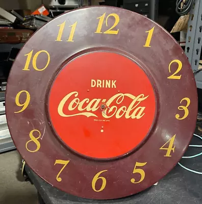 Coca-Cola Vintage Antique 1951 American Time Corp AC-400 Corded Wall Clock • $100