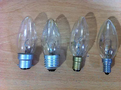 £7.99 • Buy 25w 40w 60w Clear Candle Light Bulb Lamp BC ES SBC SES    4 Or 10 Bulbs