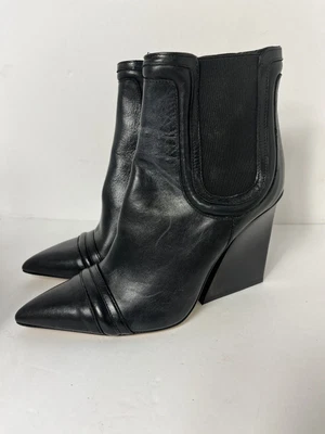$47 • Buy NWT Zara Women’s Studio Black Leather Ankle Boots Size 8