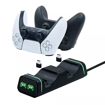 Dual Controller Charging Stand Dock For Switch Pro / PS5 / Elite 2 / Series S/X • $28.95