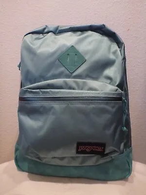 $49.99 • Buy JanSport Backpack Super FX Emerald Green Leather Bottom Light Weight