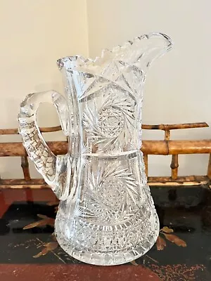 Large Vintage American Brilliant Cut Pitcher • $85