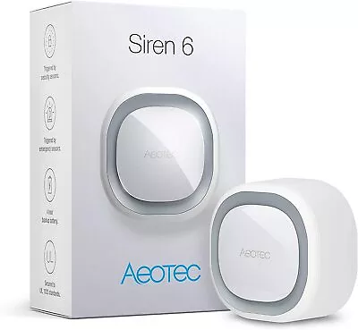 ~NEW~ Aeotec Siren 6 Z-Wave Plus Siren/Doorbell/Alert Chime [ZW164] • $79.99