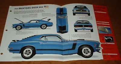 ★★1970 Mustang Boss 302 Original Imp Brochure Specs Info Blue 70 69 Ford Boss302 • $13.49